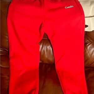 Comfrt Women's Red Straight Leg Pants cloud style. NWOT NEVER WORN.